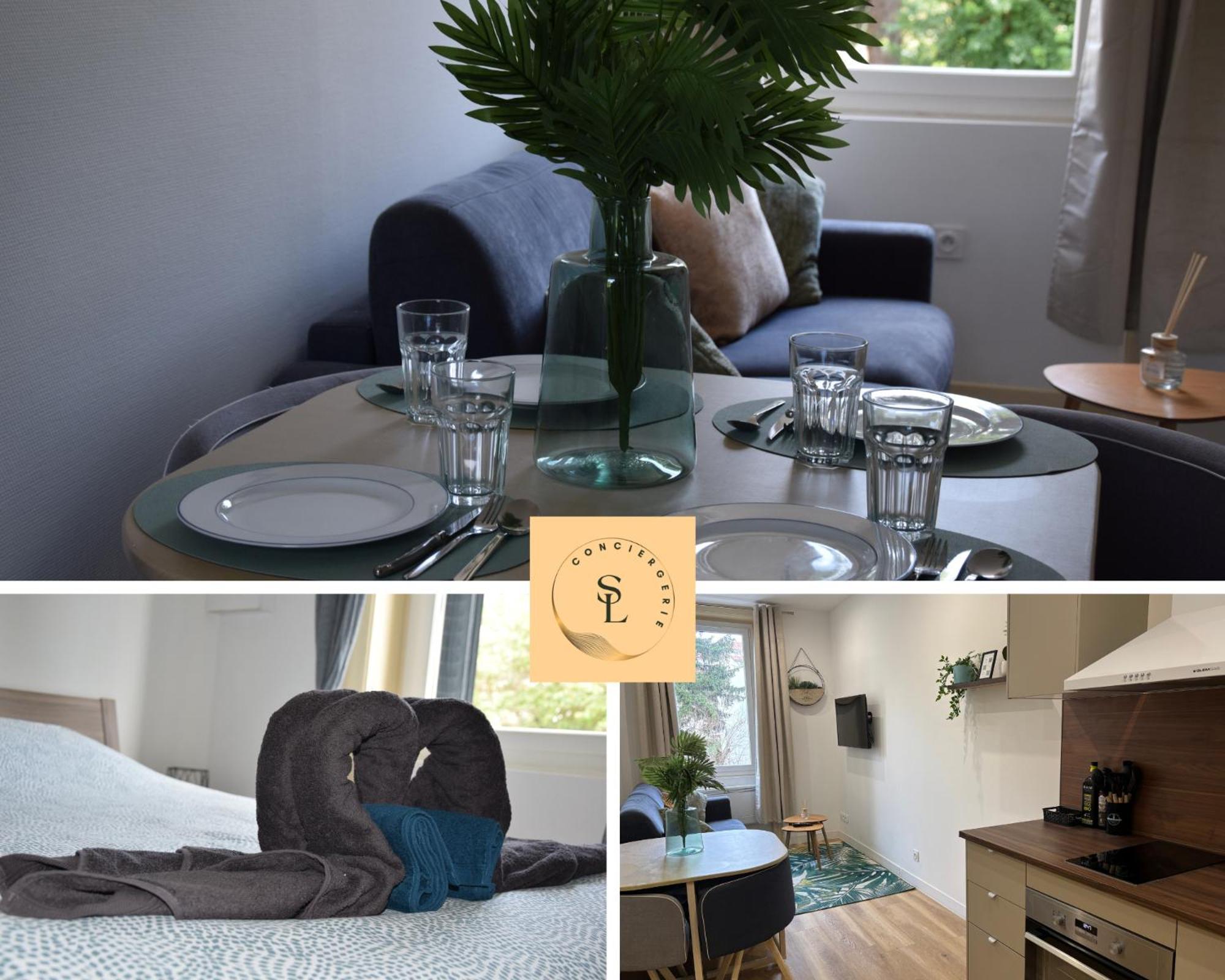 Elegant T2 A Bron, Tramway A 2Min, Box Parking, 4Personnes Leilighet Eksteriør bilde